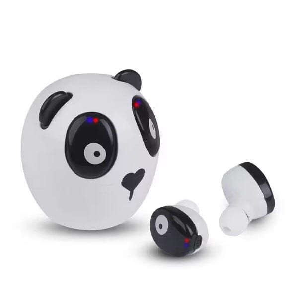 SoundLogicXT Panda TWS Bluetooth Earbud Headphones w/ Adorable Charging Case Simple magazineracksdirect 