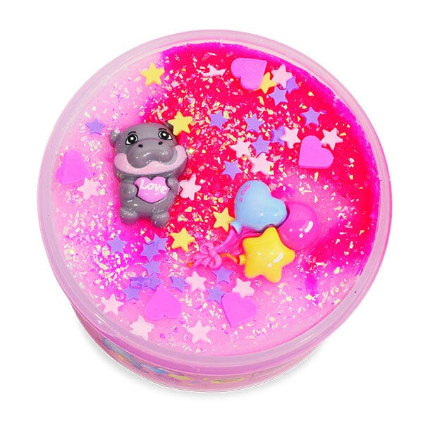 PeachyBbies Novelty Slime Fidget Putty (7oz Jar) "BB Hippo Bday" Icee Slime Simple PeachyBbies 