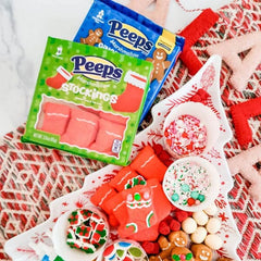 Peeps Christmas Christmas Stockings Marshmallow Candy (3oz) Simple Nerds 