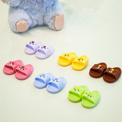 Mini Cartoon Slides Sandals For Plush Dolls (1pc) Multiple Styles - Petite Threads Simple Exclusive 