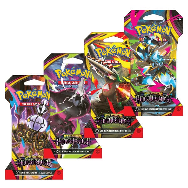 Pokémon TCG: ME05 Mega Evolution Pitch Black Sleeved Booster Pack (10 Cards) Simple Pokémon 