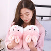 Fluffy Pink Bunny Plush Slippers | As Seen On Social