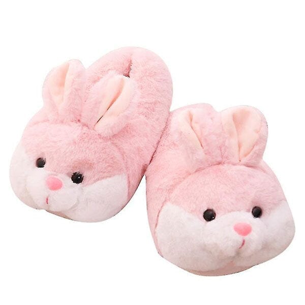 Fluffy Pink Bunny Plush Slippers | As Seen On Social Simple Showcase 