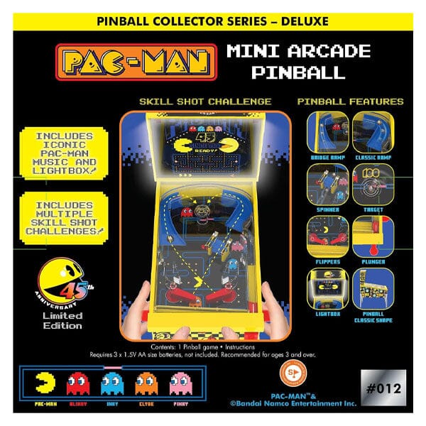 Pac-Man 45th Anniversary Edition Collector Series Mini Tabletop Arcade Pinball Simple Pac-Man 