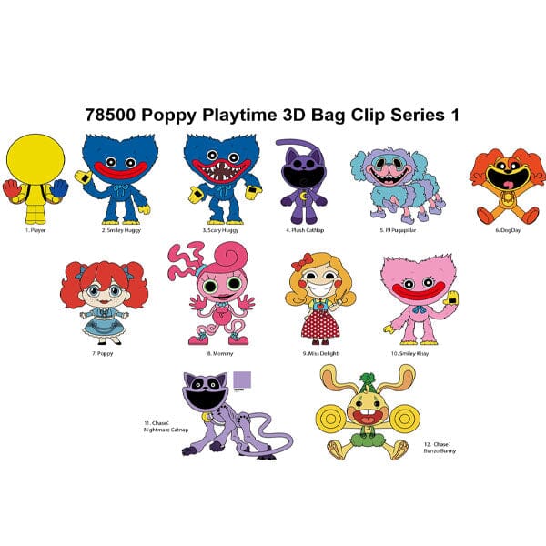 3D Poppy Playtime Foam Bag Clip Series 1 (1pc) Simple Poppy Playtime 