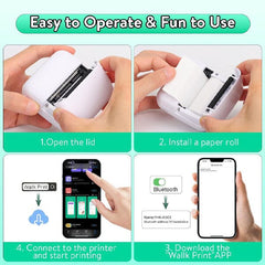 GearWaves: Mini Portable Inkless Thermal Printer For Phone Photos Simple magazineracksdirect 