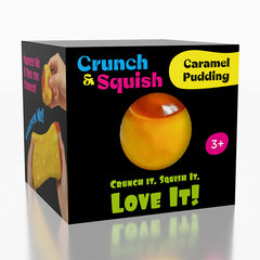 Crunch & Squish Caramel Pudding Crunchy Squishies® Stress Ball Fidget Toy (1pc)