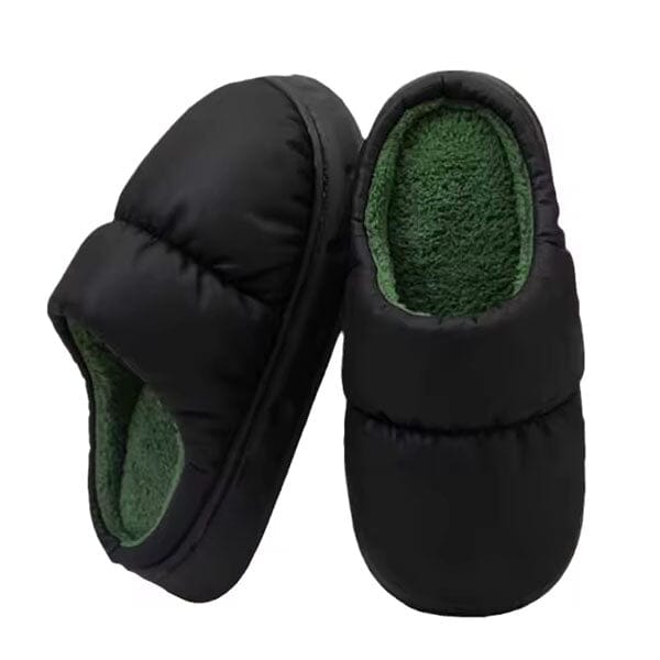 Puffer Slippers Unisex Slides in Black (Multiple Sizes) Simple Showcase 