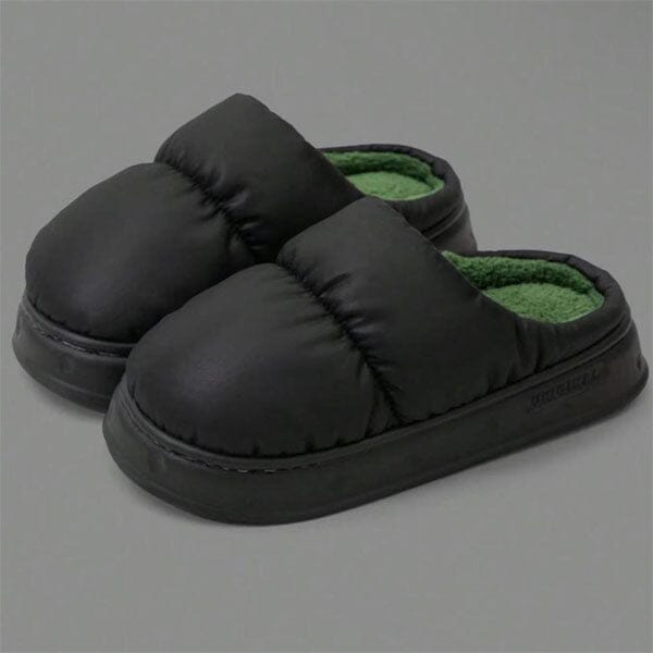 Puffer Slippers Unisex Slides in Black (Multiple Sizes) Simple magazineracksdirect 