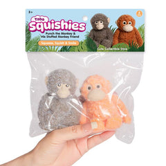 Taba Squishies® Punch the Monkey & His Stuffed Monkey Friend Fidget Toys (2pc) Simple Exclusive 