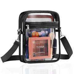 Clear Nylon Crossbody Bag | Adjustable Shoulder Strap Simple magazineracksdirect 