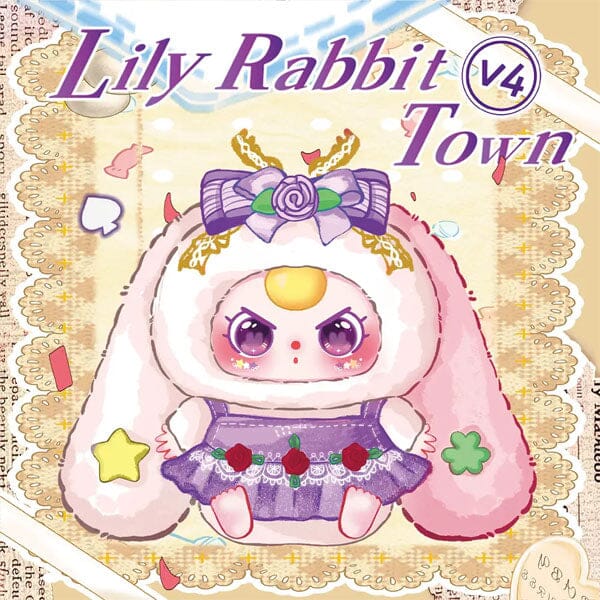Baby Three Lily Rabbit Town V4 Series Plush Keychain Blind Box (1pc) Simple Baby Three 