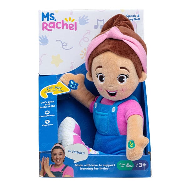 Ms. Rachel Official 16" Interactive Speak & Sing Doll Toy - 4 Songs & 16+ Phrases! Simple Ms. Rachel 