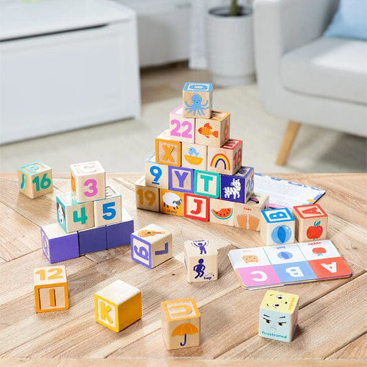 Ms. Rachel Official Wooden Stacking Blocks & Activity Cards Set by Melissa & Doug (44pc) Simple Ms. Rachel  600