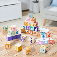 Ms. Rachel Official Wooden Stacking Blocks & Activity Cards Set by Melissa & Doug (44pc) Simple Ms. Rachel 