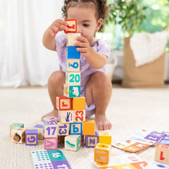 Ms. Rachel Official Wooden Stacking Blocks & Activity Cards Set by Melissa & Doug (44pc) Simple Ms. Rachel 