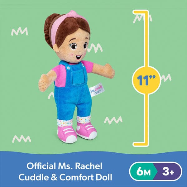 Ms. Rachel Official 11" Cuddle & Comfort Plush Doll Toy Simple Ms. Rachel 