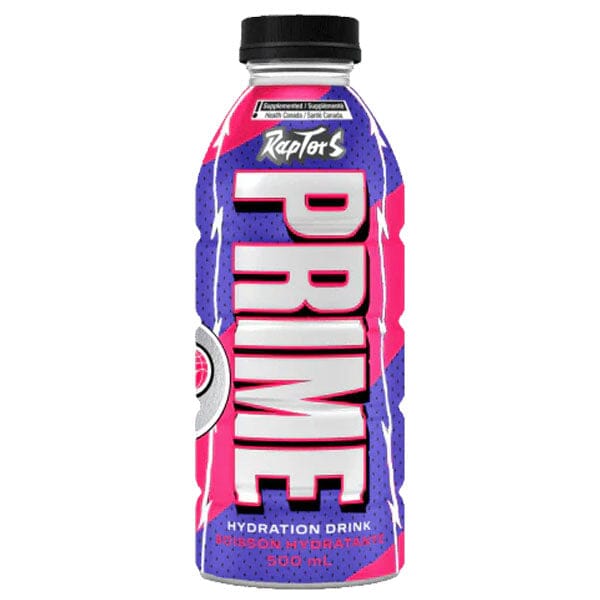 PRIME Hydration Drink By Logan Paul & KSI Simple PRIME NEW! NBA Toronto Raptors 30th Anniversary Cherry Freeze (Purple Bottle) 