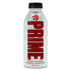 PRIME Hydration Drink By Logan Paul & KSI Simple PRIME NBA Toronto Raptors Cherry Freeze (White Bottle) 