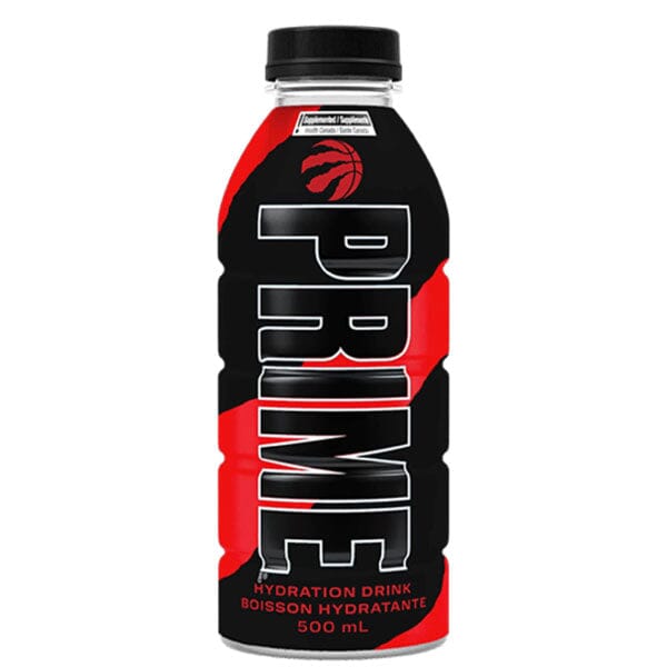 PRIME Hydration Drink By Logan Paul & KSI Simple PRIME NBA Toronto Raptors Cherry Freeze (Black Bottle) 