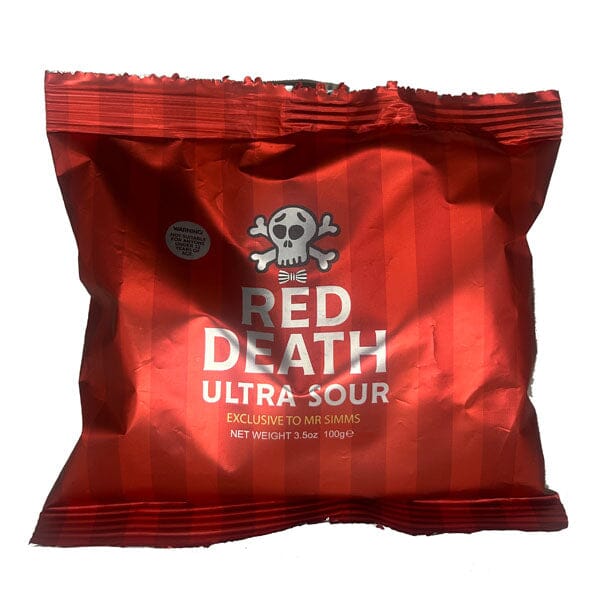 Mr. Simms Sweet Shoppe: Red Death Ultra Sour (100g) Imported From England Simple Mr. Simms 