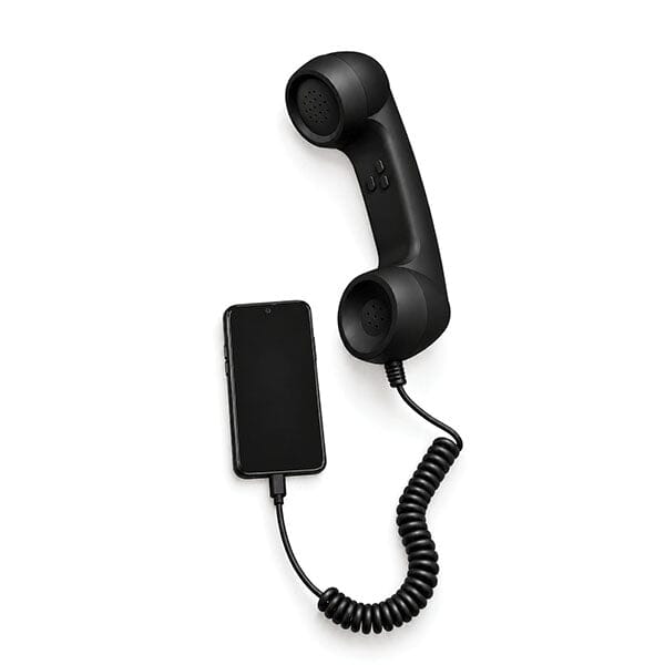 RingRevival Plug & Talk USB-C Retro Telephone (Black or Pink) Simple Exclusive Black 
