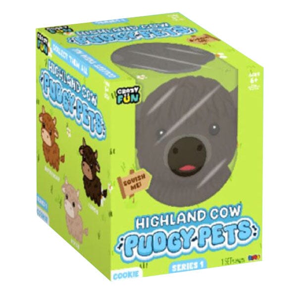 Highland Cow Pudgy Pets Series 1 Squishy Fidget Toy (1pc) Style Ships Assorted Simple Exclusive 