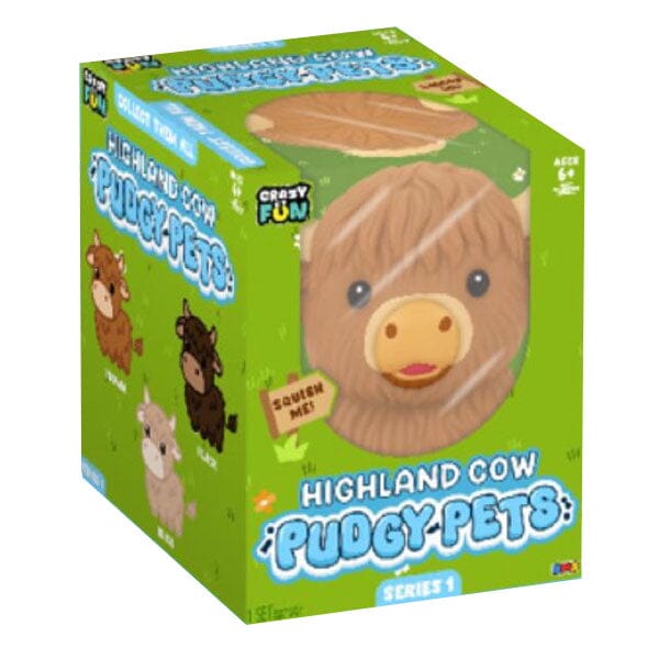 Highland Cow Pudgy Pets Series 1 Squishy Fidget Toy (1pc) Style Ships Assorted Simple Exclusive 