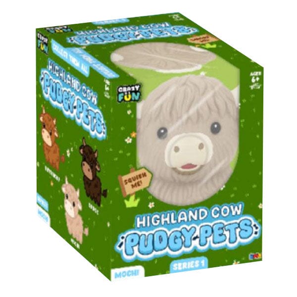 Highland Cow Pudgy Pets Series 1 Squishy Fidget Toy (1pc) Style Ships Assorted Simple Exclusive 