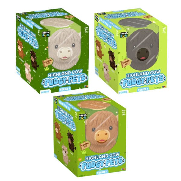 Highland Cow Pudgy Pets Series 1 Squishy Fidget Toy (1pc) Style Ships Assorted Simple Exclusive 