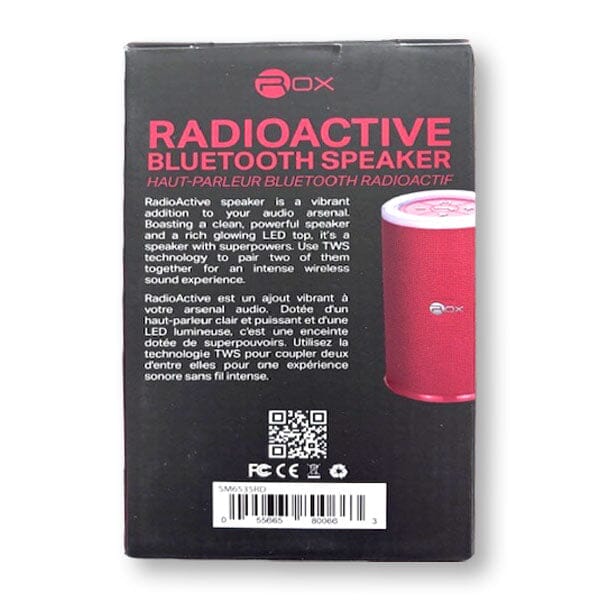 ROX RadioActive Wireless Bluetooth Speaker (Color Ships Assorted) Simple ROX 