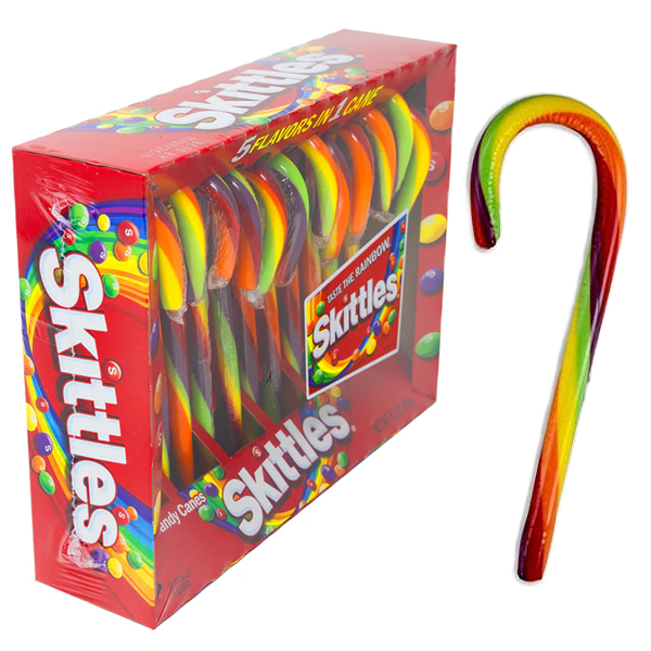 Skittles Candy Canes - 12ct Simple Skittles 