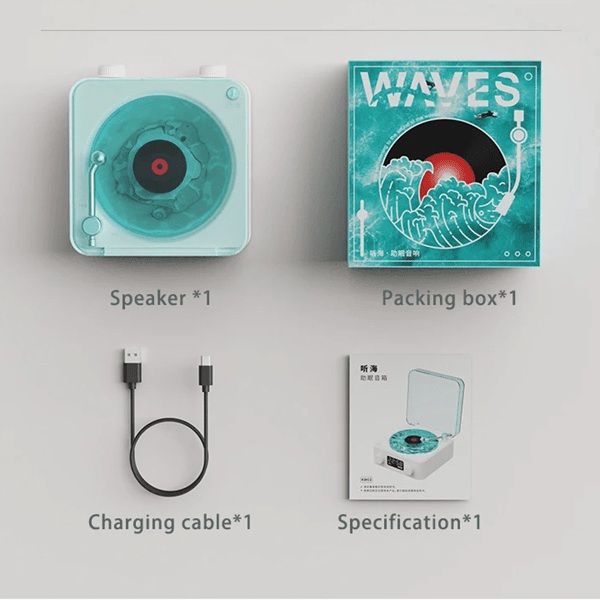 VibeWaves - Waves Speaker White Noise Lamp Projector Preorder magazineracksdirect 