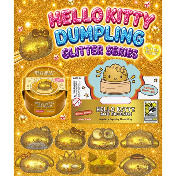 Sanrio Hello Kitty And Friends Mystery Squishy Dumpling Golden Edition Fidget Toy (1pc) SDCC Exclusive Simple Hello Kitty 
