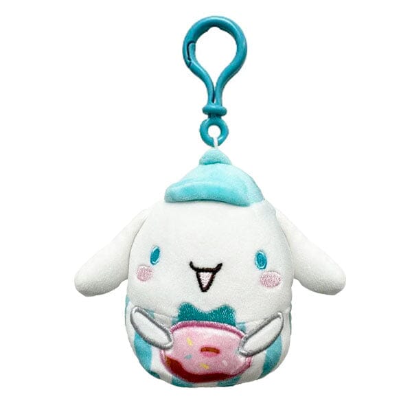 Squishmallows Plush Toy 2.5" Bag Clip Sanrio Food Truck Squad Cinnamoroll with Donut