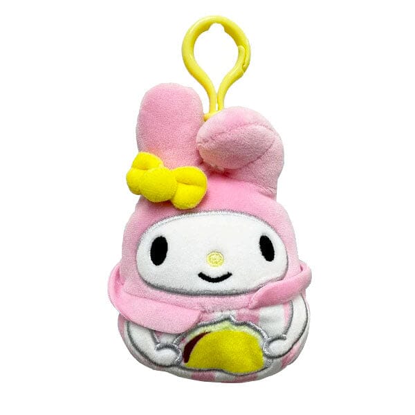 Squishmallows Plush Toy 2.5" Bag Clip Sanrio Food Truck Squad My Melody with Taco
