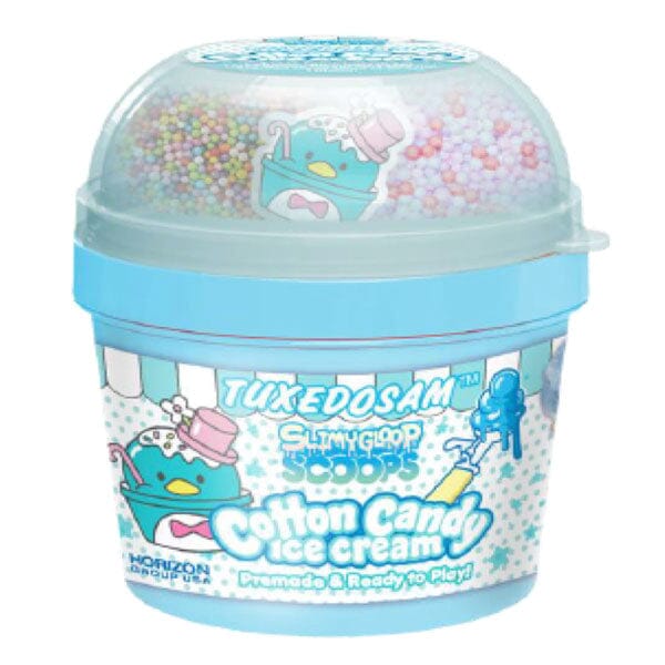 SlimyGloop SCOOPS Sanrio Hello Kitty & Friends Ice Cream Pre-Made & Ready To Play Slime (Multiple Scents) Simple Showcase TuxedoSam - Blue Cotton Candy Ice Cream Slime 