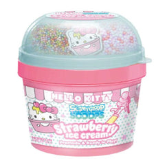 SlimyGloop SCOOPS Sanrio Hello Kitty & Friends Ice Cream Pre-Made & Ready To Play Slime (Multiple Scents) Simple magazineracksdirect Hello Kitty - Pink Strawberry Ice Cream Slime 