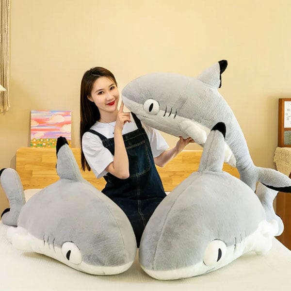 Extra Long Animal Plush Toy 4.5ft Body Pillow - Shark Kitten Simple magazineracksdirect 