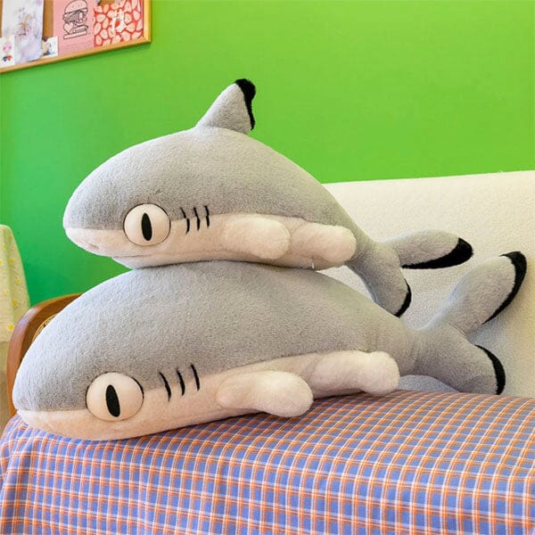 Extra Long Animal Plush Toy 4.5ft Body Pillow - Shark Kitten Simple Showcase 