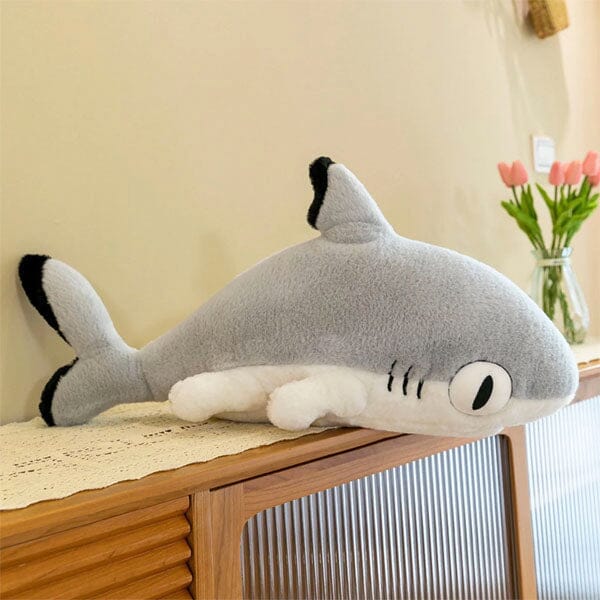 Extra Long Animal Plush Toy 4.5ft Body Pillow - Shark Kitten Simple magazineracksdirect 