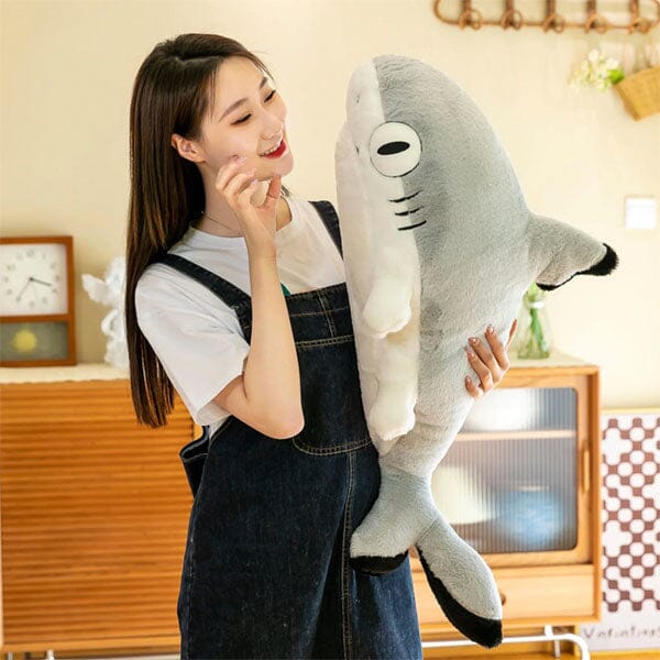 Extra Long Animal Plush Toy 4.5ft Body Pillow - Shark Kitten Simple Showcase 