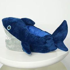 Plush Shark Slippers Unisex Rubber Sole Shoe (1 Pair) One-Size-Fits-Most Simple Exclusive 