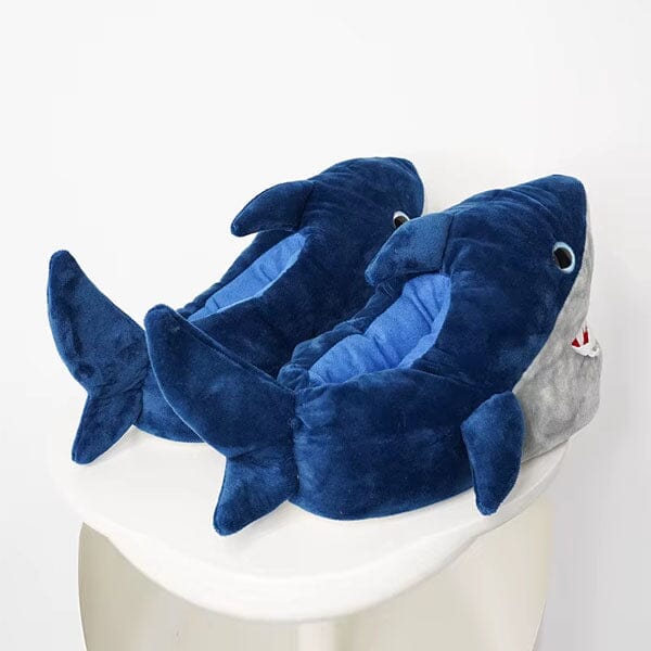 Plush Shark Slippers Unisex Rubber Sole Shoe (1 Pair) One-Size-Fits-Most Simple Exclusive 