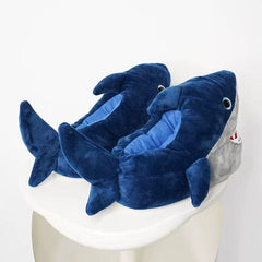 Plush Shark Slippers Unisex Rubber Sole Shoe (1 Pair) One-Size-Fits-Most Simple Exclusive 