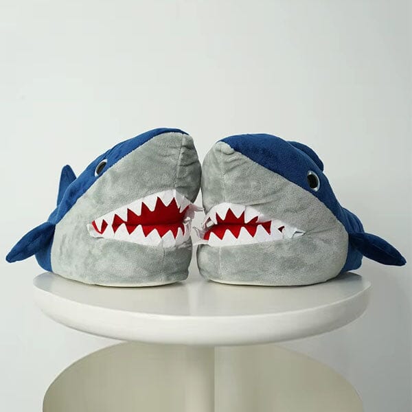 Plush Shark Slippers Unisex Rubber Sole Shoe (1 Pair) One-Size-Fits-Most Simple Exclusive 