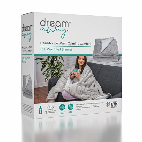 Dream Away Sherpa Fleece Weighted Blanket (Multiple Weights) Simple Dream Away 10lbs 