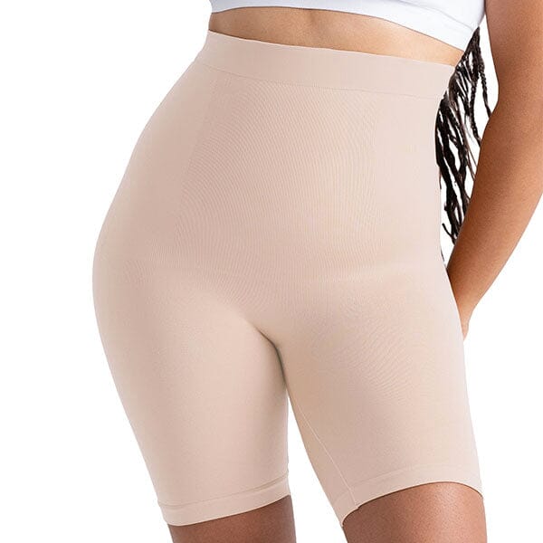 Shapermint Essentials® All Day Every Day High-Waisted Shaper Shorts - Chai (Multiple Sizes) Simple Shapermint 