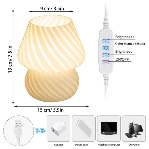 ShroomLum | LED Mushroom Table Lamp Simple magazineracksdirect 