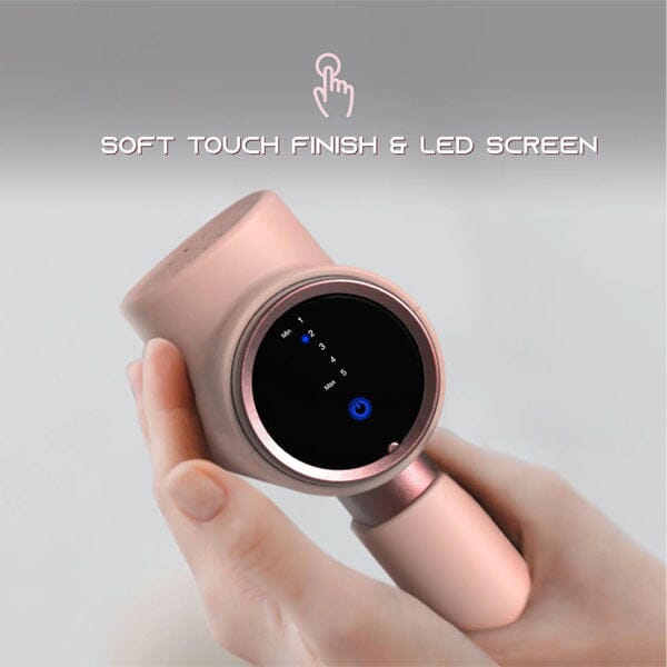 SLF Mini Handheld Impact Massager Gun in Pink Simple Showcase 